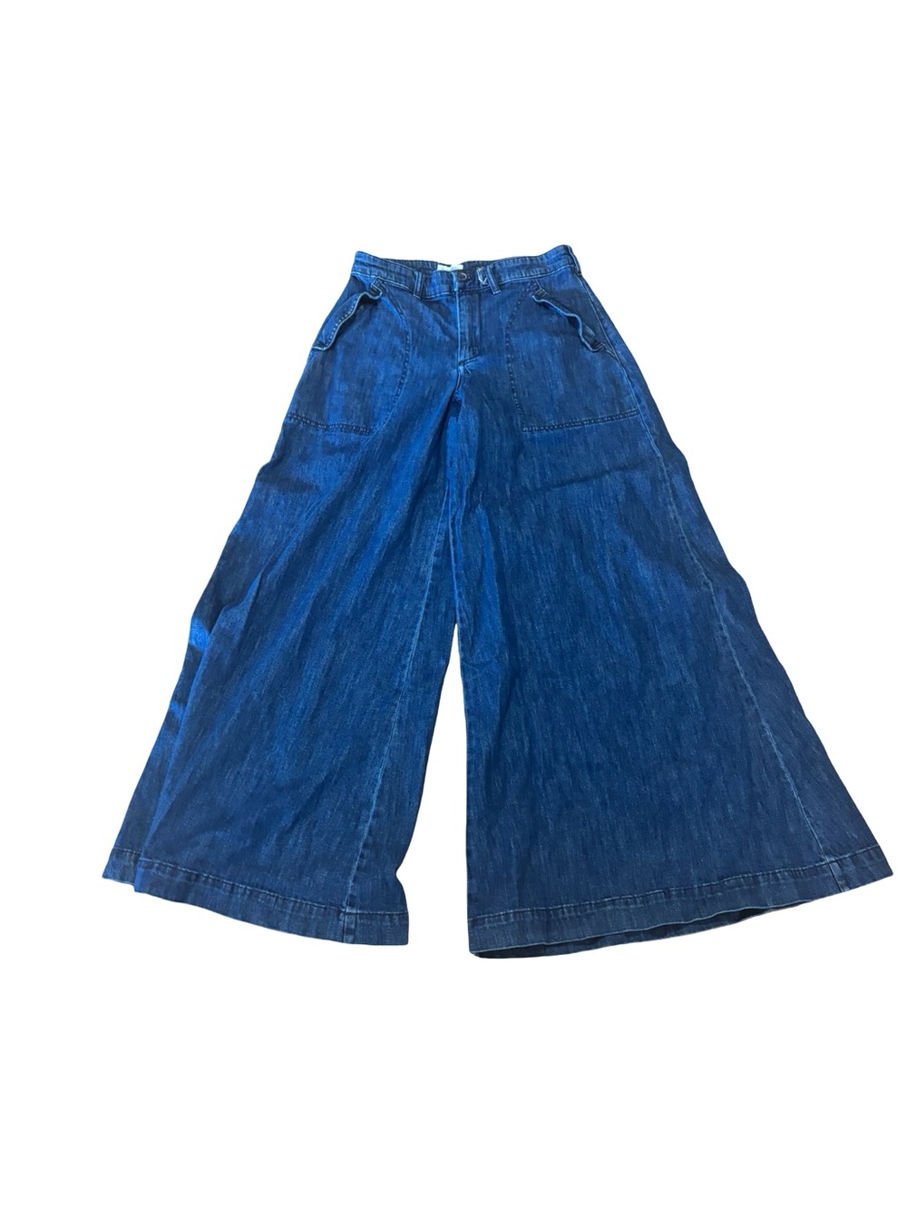 Pilcro High-Rise Wide-Leg Jeans Size 26 Blue Lightweight Denim Palazzo Pants - Picture 2 of 8